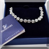 J11. Swarovski crystal tennis bracelet.7” - $35